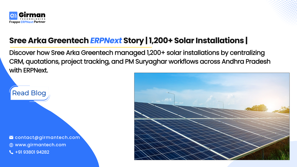 1,200+ Solar Installation Projects Across 108+ Villages | Managing Channel Partners and PM Surya Ghar Subsidy Tracking with ERP